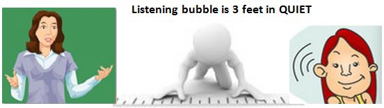 Listening bubble 3-6 ft